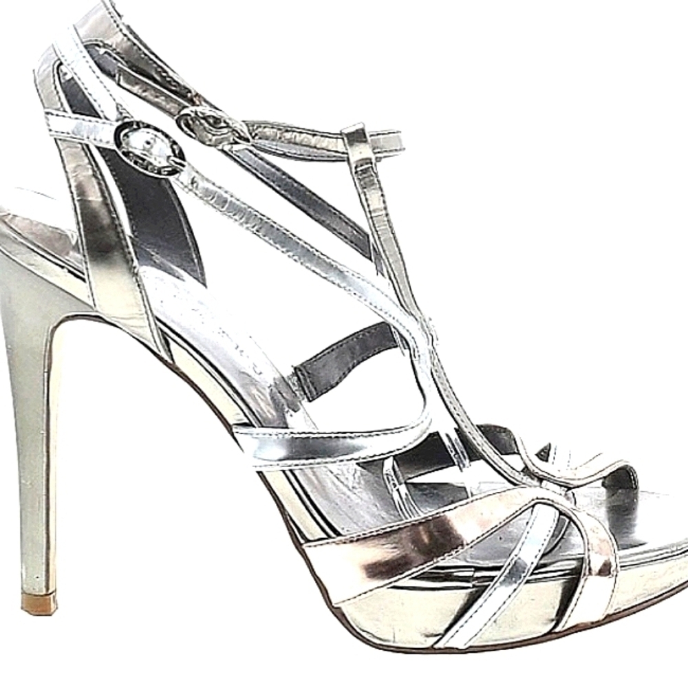 Ivanka Trump Silver Stilettos Woman's Size 6 Medium
